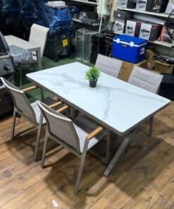 שולחן אלומיניום לגינה